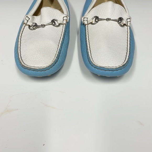 ANTONIO BOSSI.  Womans. Loafers.   White and Blue Leather size. 6.5. Authentic - Picture 3 of 8